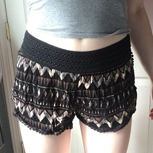 Flowy Aztec Patterned Shorts